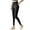 Black, variant on Women's Barely-There Solid Yoga Pants - Tummy Control Butt-Sculpting Elastic Pocket Tights Snug-Fit Leggings for Gym Workout Casual Daily Wear 2025