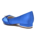 thumbnail image 4 of Women's Pumps Round Toe Rhinestones Flowers Satin Fashion Party Dress Wedding Shoes, 4 of 5