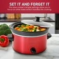 thumbnail image 3 of 2qt Oval Slow Cooker with Adjustable Settings and Keep Warm, 3 of 6
