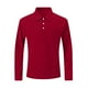 thumbnail image 4 of Men's Golf Shirt Casual Sports V Neck Ribbed Collar Short Sleeve Fashion Casual Solid Color Plain Spring & Summer Regular Fit L, 4 of 5