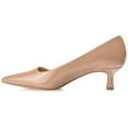 thumbnail image 3 of Journee Womens Celica Slip On Kitten Heel Pointed Toe Pumps, Widths Available, 3 of 10