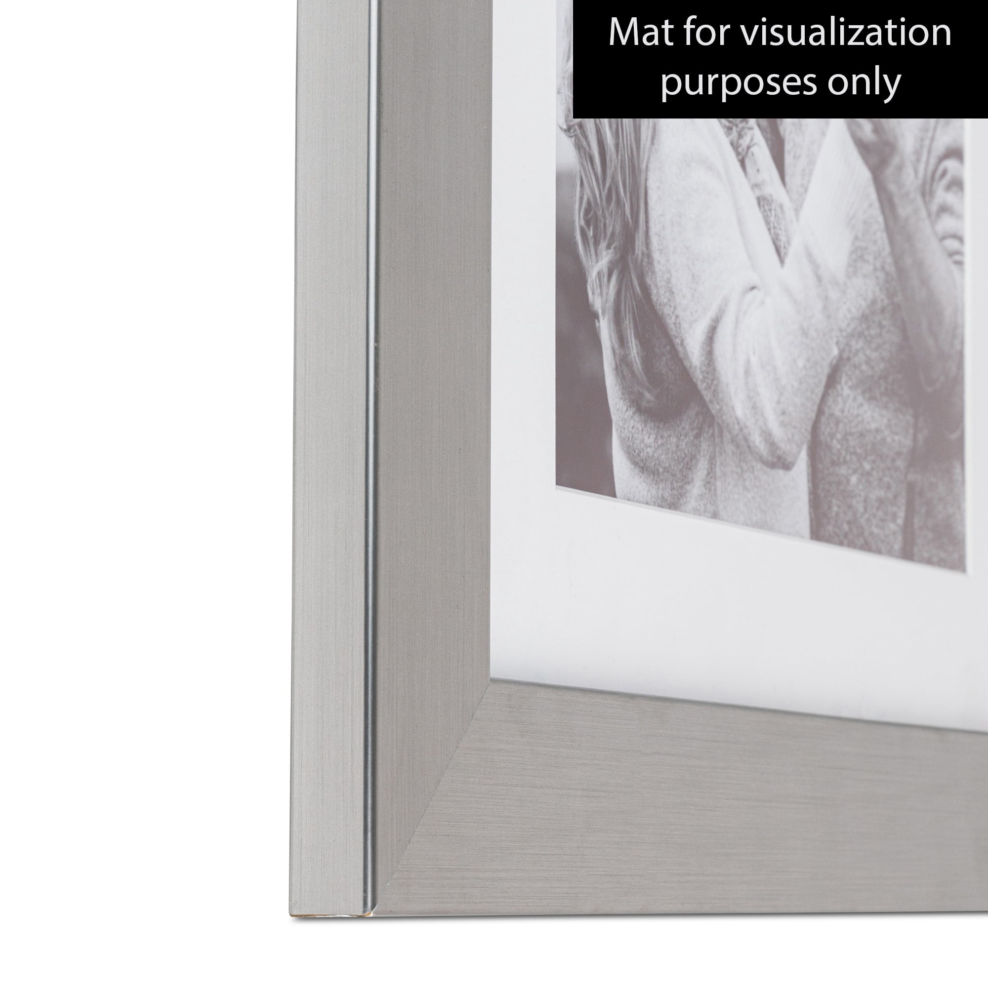 ArtToFrames 18x24 Inch 702-967 Picture Frame, This Silver MDF Poster Frame is Great for Your Art or Photos, Comes with 060 Plexi Glass (3980)
