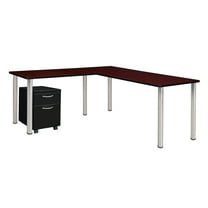 Regency Kee Single Pedestal L-Shaped Desk