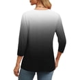 thumbnail image 6 of Women's V Neck Short Sleeve Tops Shirts Blouses Solid Color Casual Daily Wear Work Office Vacation Fashion Essential Gift for Women | Aestivo,Navy L, 6 of 9