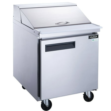 NSF 29'' W Commercial Refrigerator Sandwich&Salad Prep Table 7 Cu.Ft. Meg Top Counter Height Stainless Steel Cooler