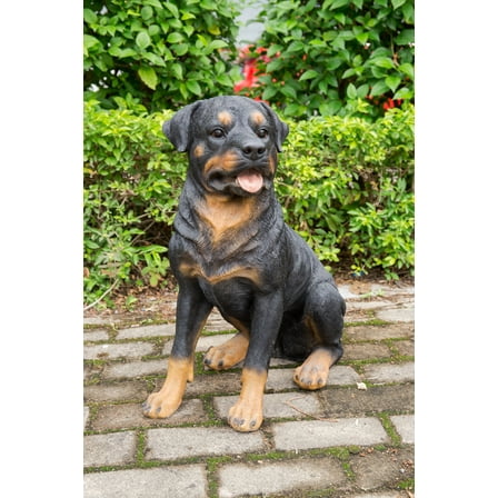 Hi- Line Gift 87688 Decorative Rottweiler Sitting Large Dog Statue