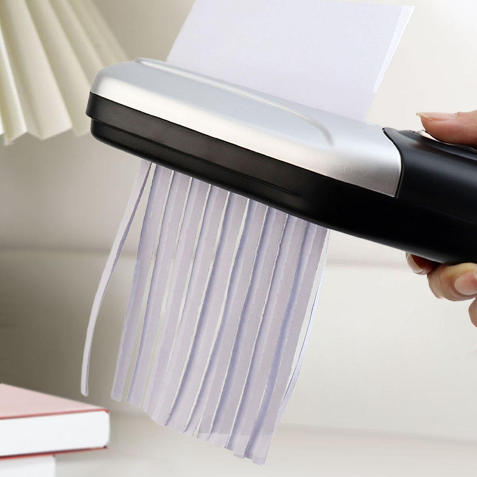 figatia Portable Paper Shredder Document Cutter Convenient A6 A4 Wear Resistant Strip Cutting Machine Office Stationery for Receipts