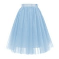 thumbnail image 2 of Aayomet Skirts For Women Trendy Carnevale New Women Tulle Skirts Knee Length Long Adult Tutu Layered Short Prom Party Midi Skirt,Light Blue Medium, 2 of 4