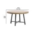 thumbnail image 5 of Benjara Nily Outdoor Game Table- 51" Round Top w Inlaid Chess Board, 5 of 7