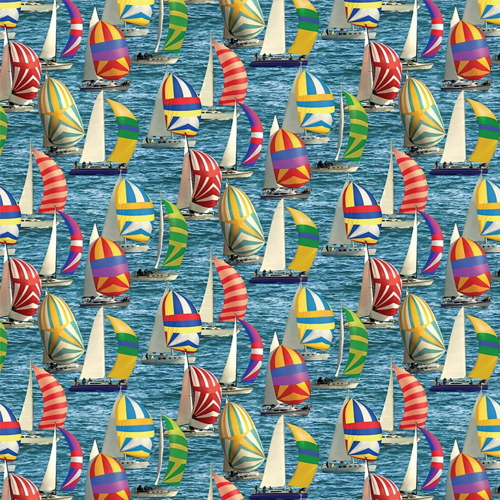 sailboat wrapping paper