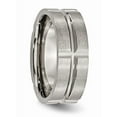 thumbnail image 4 of Titanium Grooved 8mm Brushed And Polished Band (Size 12) Made In United States tb74-12, 4 of 4