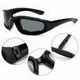 thumbnail image 4 of 3-Pack Motorcycle Riding Glasses, Family-friendly - 100% UV Windproof/Dustproof Goggles with Foam Cushion for Cycling, Biking, Outdoor Sports(Gray Lens), 4 of 7