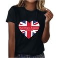 thumbnail image 3 of Blusa suelta de manga corta con cuello redondo y estampado a la moda para mujer Pompotops  hfajkhk133444, 3 of 6