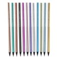 thumbnail image 1 of Ensemble de 12 crayons métalliques non toxiques en bois noir pour livres de coloriage, 1 of 4