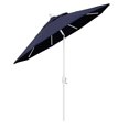 thumbnail image 3 of Parasol de Marché en Aluminium 7,5 Pieds Inclinaison Push Blanc Mat/sunbrella/marine, 3 of 3
