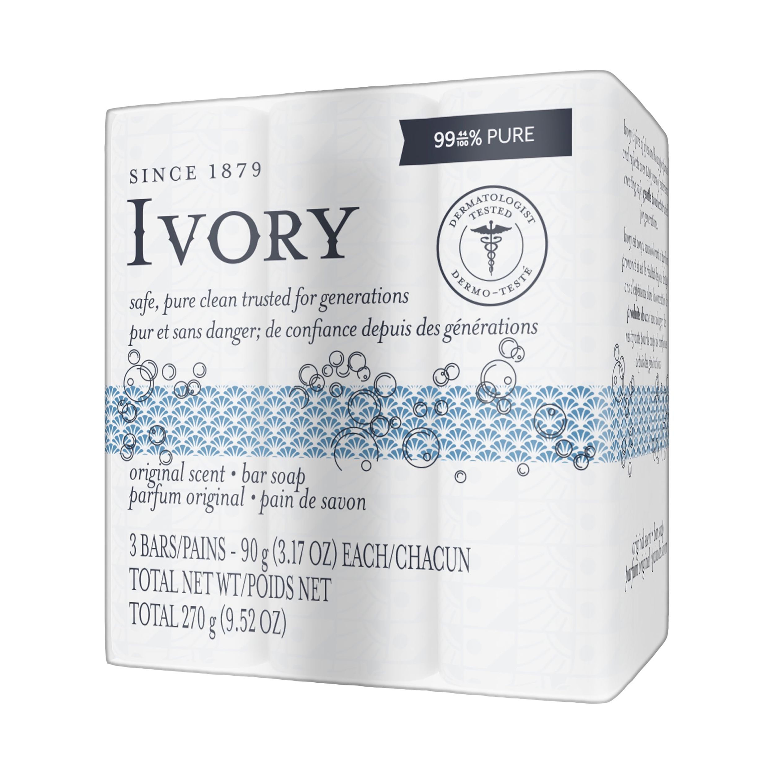 Ivory Bar Soap with Original Scent, 3.17 oz, 10 Count - image 3 of 8