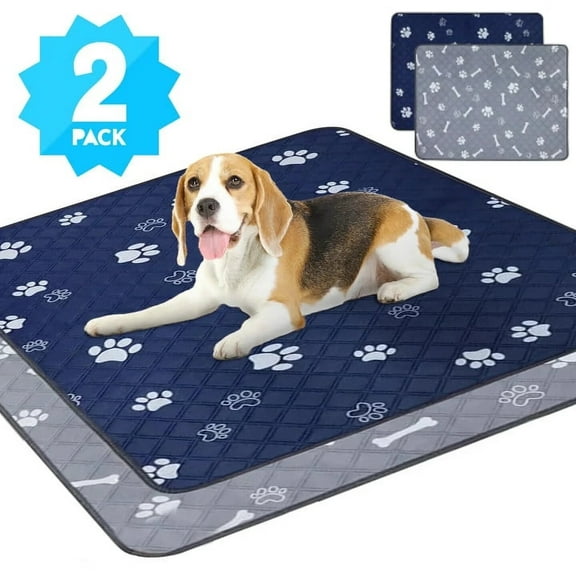 2 Pack Washable Dog Pads,Reusable Puppy Pads 18" X 24"