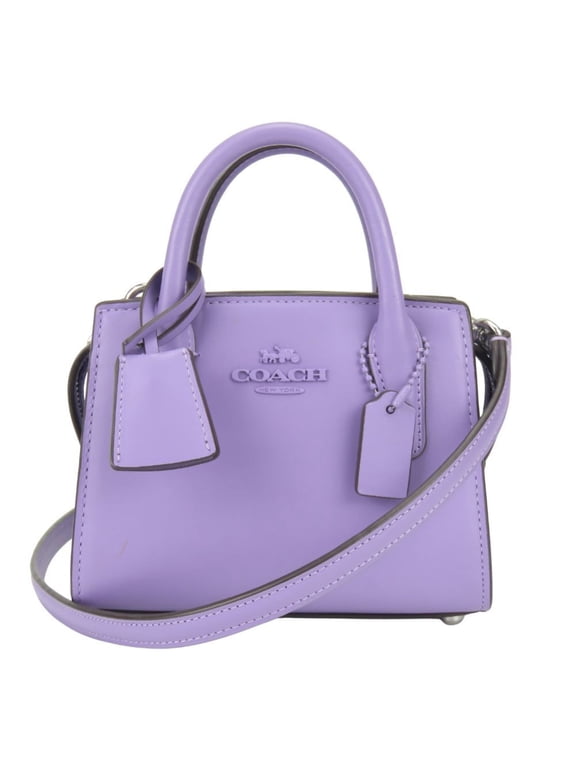 Pre-Owned Coach Mini Handbag CO974 Leather Purple 2-Way Shoulder Compact Women's COACH