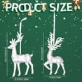 thumbnail image 6 of Dserfhy Elk Pendant Acrylic Reindeer Ornament Christmas Tree Clear Deer Dancing Hanging Figurine Xmas Tree Party Supplies, 6 of 8