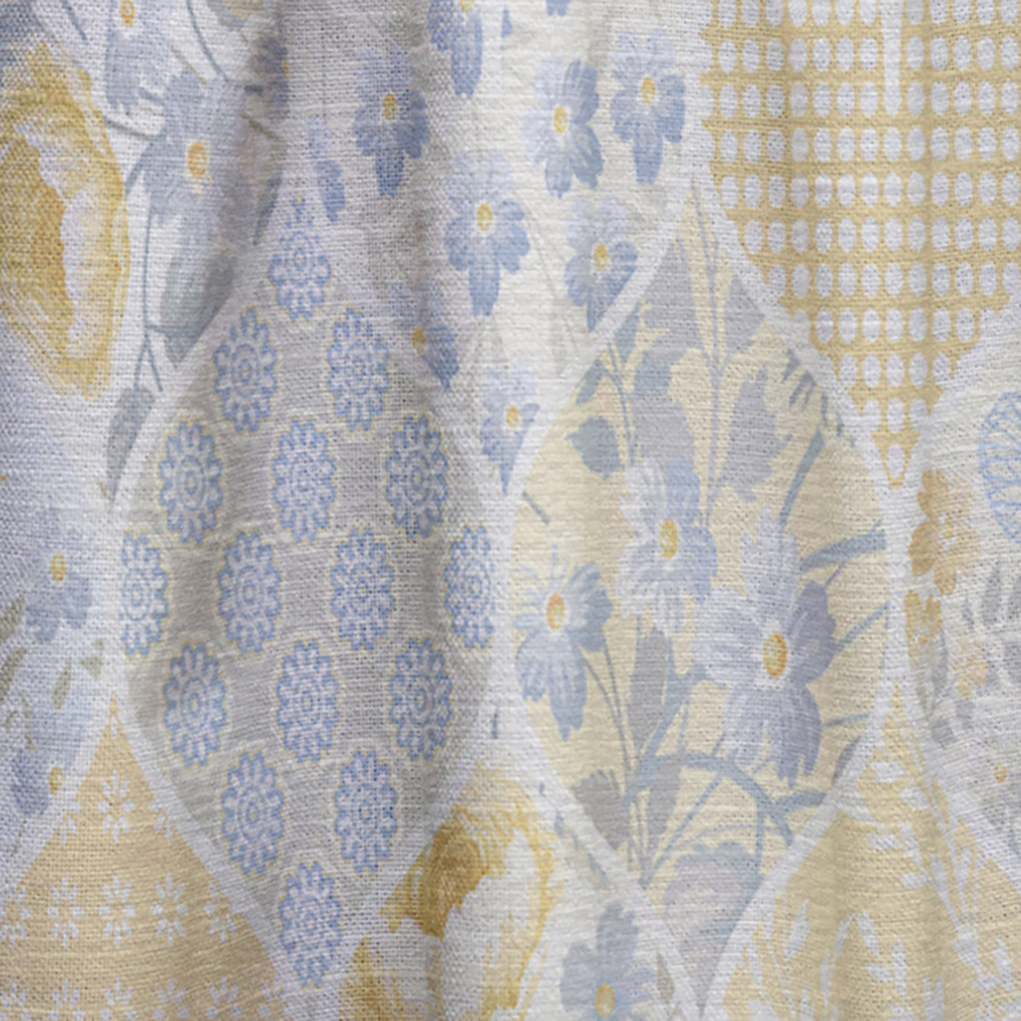 Designart 'Patchwork Hearts Pattern' Patterned Curtain Panel