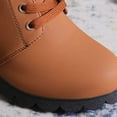 thumbnail image 5 of Bnwani Womens Boots Winter Toe Mid-Heel Chunky Ankle 0 Boot Brown Size 6.5, 5 of 9