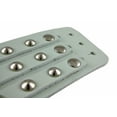 thumbnail image 4 of Gray Leather 3 Row Cone Spiked Wristband, 4 of 4
