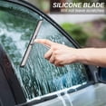 thumbnail image 6 of Stainless Steel Shower Squeegee Rubber Wiper - Glass Window Clean Accessories Rustproof Portable Hand Held Cleaning Tool with Matching Suction Cup Hook Holder - Door Tile Wall Bathroom Mirror Kitchen, 6 of 7