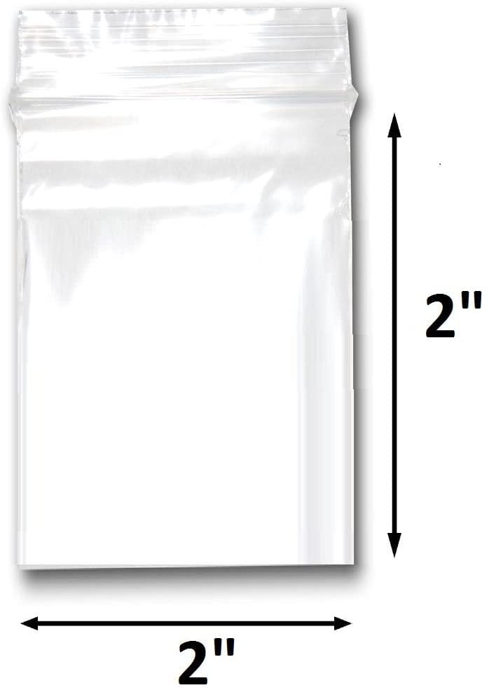 200 Ziplock Resealable 4 Mil Clear Poly 4 X 4 Zip Seal Food Safe Storage Bags 
