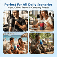 thumbnail image 5 of SUNSOC 50oz Insulated Water Bottle Keep Cold 36hrs,Large Vacuum Insulated Tumbler with Handle, BPA Free Stainless Steel Travel Mug with Leakproof Dual Lid for Camping Outdoor, 5 of 9
