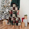 thumbnail image 2 of Wutalume Women's Vintage Plaid Ruffled Maxi Skirt, High Waist Pleated Design, Flowy A-Line Skirt for Casual Outings and Travel,Wine M, 2 of 6