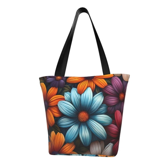 Easygdp Colorful Blooming Flowers Shoulder Bags for Women,Crossbody Bags Shoulder Purse Handbag for Women