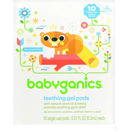 Babyganics Teething Gel Pods, 10 Ct. (Best Teething Ring For 4 Month Old)