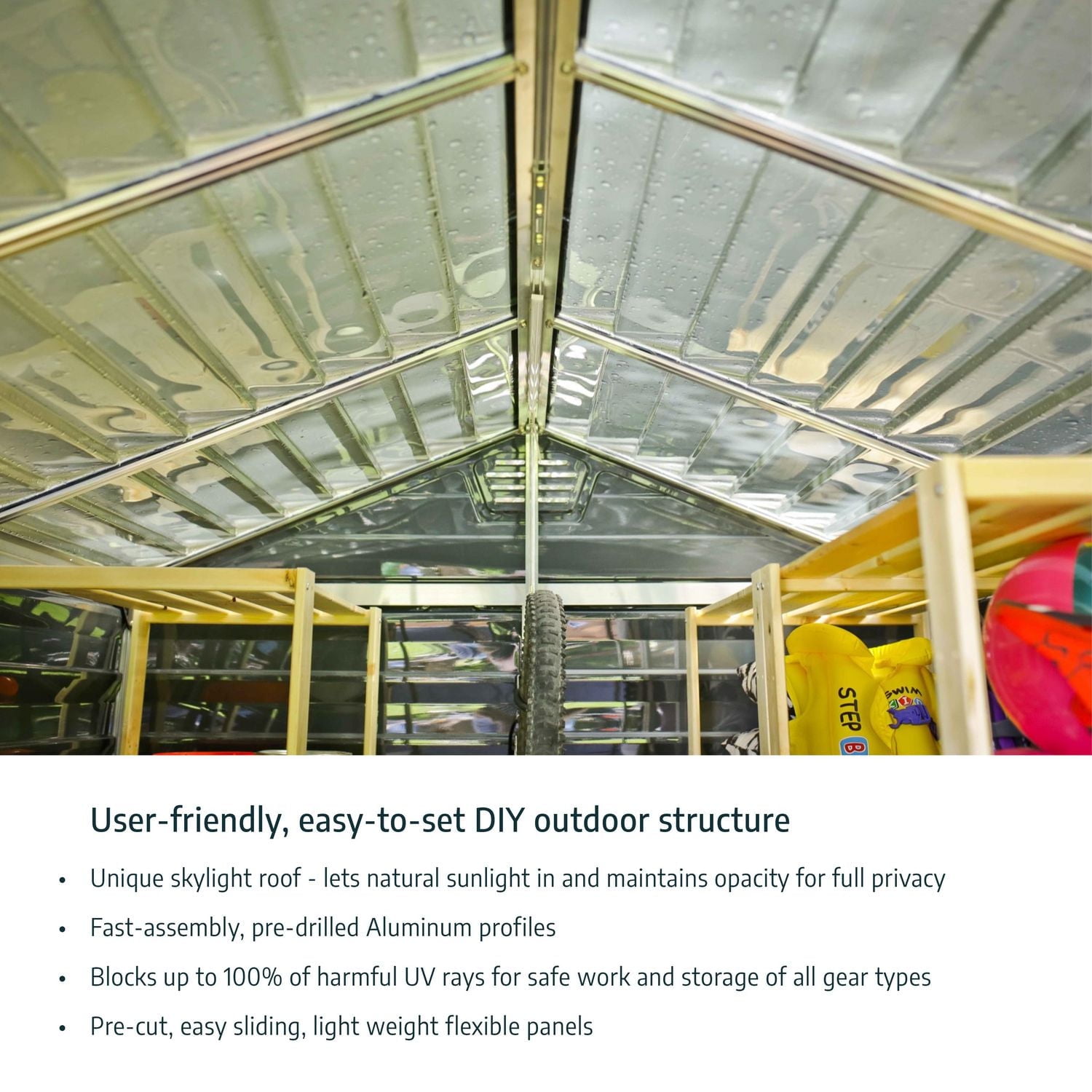 Cabanon de rangement SkyLight™ de 6 pi x 5 pi Canopia by Palram