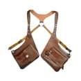 thumbnail image 2 of Milageto Shoulder Harness Bag Fashion Wallet Pocket for Stage Show Backpacking Hiking Brown, 2 of 8