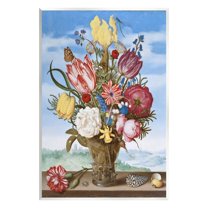 Stupell Industries Bouquet of Flowers on Edge Classic Ambrosius Bosschaert Painting Painting Unframed Art Print Wall Art, Design by one1000paintings