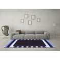 thumbnail image 3 of Ahgly Company Indoor Square Abstract Blue Contemporary Area Rugs, 8' Square, 3 of 4