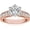 rose gold, variant on Personalized 1ct Round Moissanite Wedding Anniversary Engagement Ring for Women, Promise Wedding Anniversary Ring Free Engraved - Size Y5