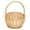 Natural, variant on Small Willow Basket with Blue Gingham Liner, Handwoven Wicker Picnic Basket for Kids, Cute Easter Egg Hunt Basket with Handle, Blue Checkered