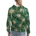 thumbnail image 7 of Daiia Thorns Of Macro Cactus Pattern Women's Fashion Hoodies & Sweatshirts with Kangaroo Pocket Hooded Sweatshirt with Eye-catching Drawstrings-XX-Large, 7 of 7