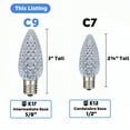 thumbnail image 5 of Novelty Lights Green C9 LED Faceted Christmas Replacement Bulbs Dimmable 25 Pack, 5 of 6