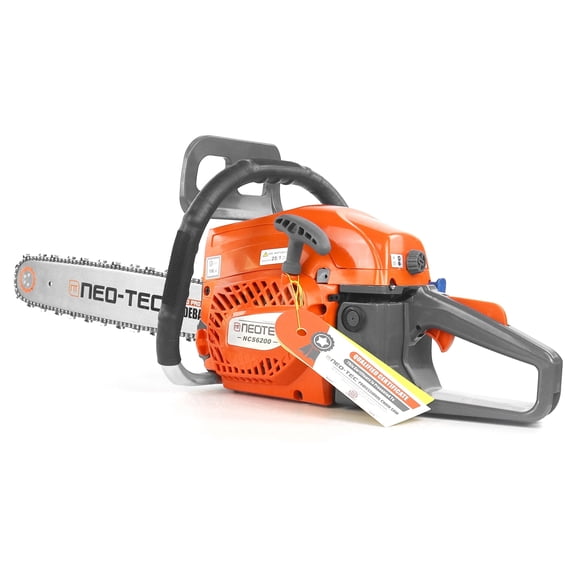 NEOTEC Gas Chainsaw 20'' 2-Stroke 62CC Engine Chainsaws with Non-Slip Handle and Dual Fuel Tanks, For Wood Cutting, Trees, Farm, Garden and Ranch