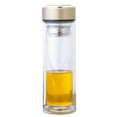 thumbnail image 1 of 320ML High-Borosilicate Glass Water Bottle with Filter Double Layer Resistant Tea Coffee Bottle black, 1 of 9