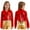Red, variant on Kids Girls Metallic Motorcycle PU Jacket Sparkly Zip Up Moto Biker Coat Outwear Boys Dancewear Streetwear Purple 16