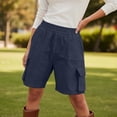 thumbnail image 5 of Admvng Women's Cargo Shorts Casual Loose Fit Multi Pocket Summer Outdoor Shorts, 5 of 9