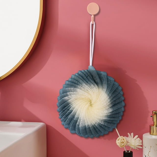 Esponja de Baño de Doble Capa con Forma de Flor de Concha y Gancho - Súper Suave, Esponjosa, 15 X 15 Cm - Colores Disponibles: Rosa, Gris, Naranja, Verde y Negro - Ideal para Regalar En Navidad