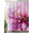 thumbnail image 2 of Pink Marble Shower Curtain, Golden Waves Abstract Art Waterproof Shower Curtain Set with 12 Hooks Lightweight Washable Fabric Shower Curtains for Bathroom 48x72 Inches, 2 of 6
