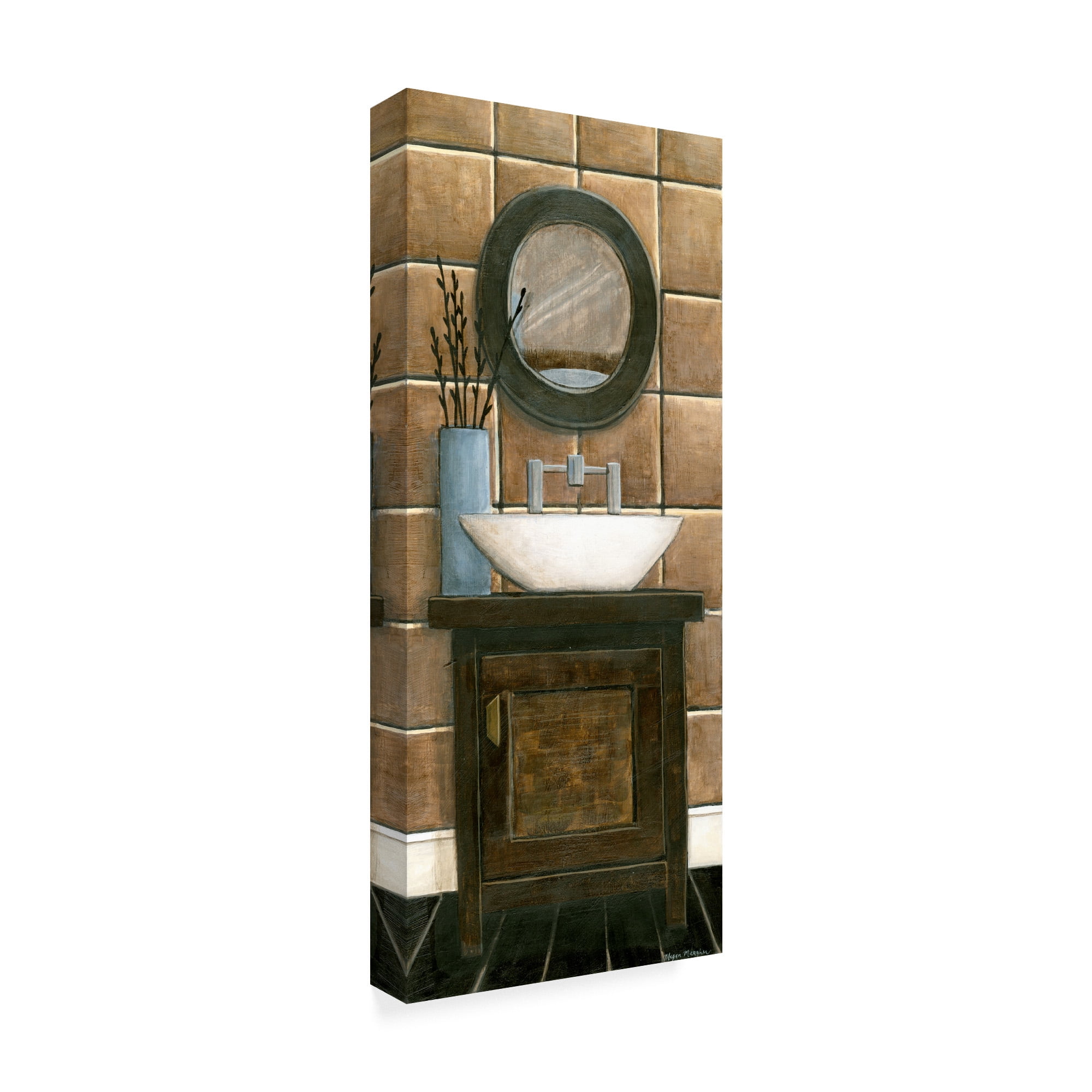 Trademark Fine Art 'Modern Bath Panel III' Canvas Art by Megan Meagher