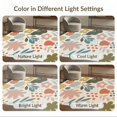 thumbnail image 7 of ODIKA 6'x9' Muted Pastel Springtime Harmony Design Washable Area Rug Chic Mid-Modern Motifs with Playful Floral Easy Care, Non-Shedding, for Queen Size Bedroom Under Bed Master Suite, 7 of 7