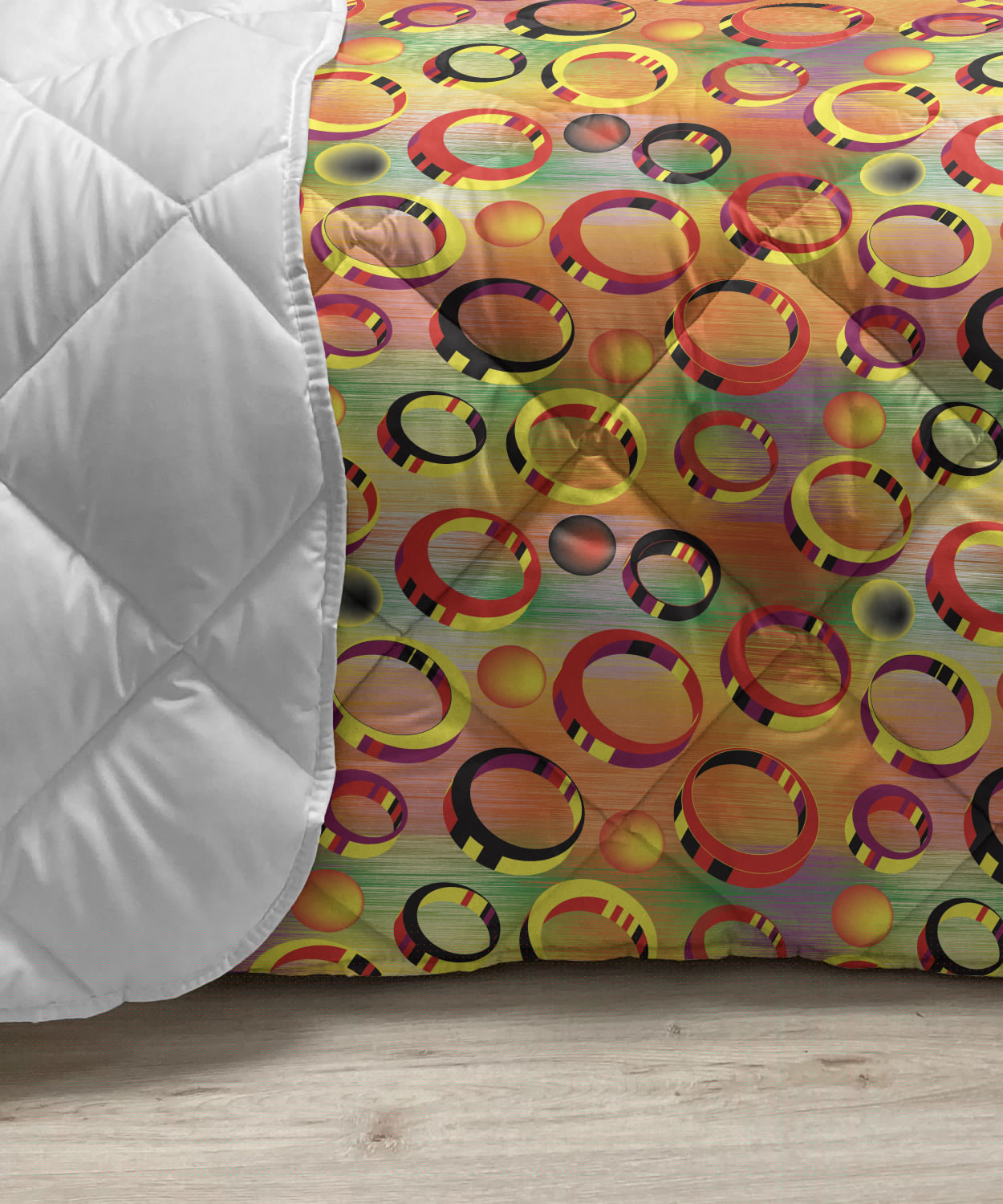 thumbnail image 3 of Jungle Down Alternative Comforter, Tropical Foliage Palm Tree Leaves Hawaiian Paradise Natural Botanical Themed Pattern, Microfiber Quilt for All Season, 5 Sizes, Multicolor, by Ambesonne, 3 of 3