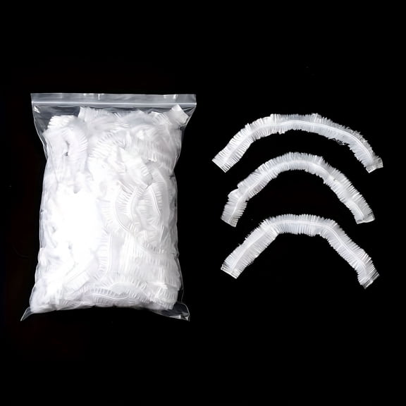 CCOCC 100 Pack Extra Large Disposable Plastic Wrap Covers - Universal Fit for Bowls and Plates